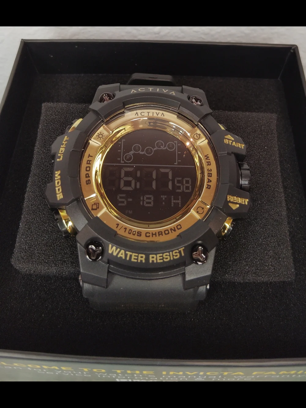 Activa X Summit Black and Gold Digital Sport Watch - ActiStyle